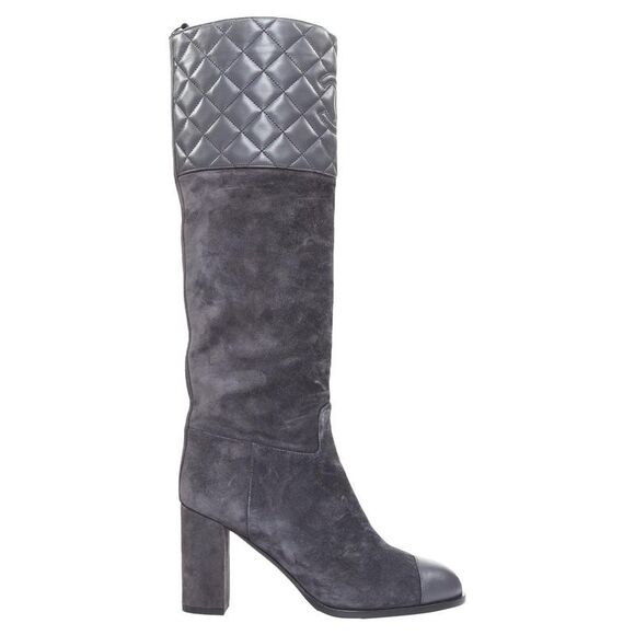 Pre Loved chanel Women grey | grey Boots - Picture 1 of 6